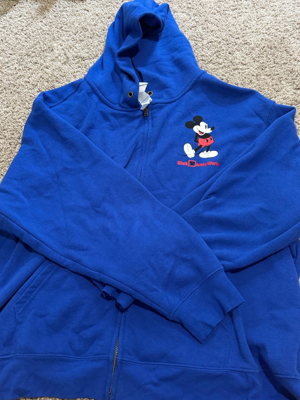 Disney Blue Mickey Mouse Zip-Up Hoodie size 3xl